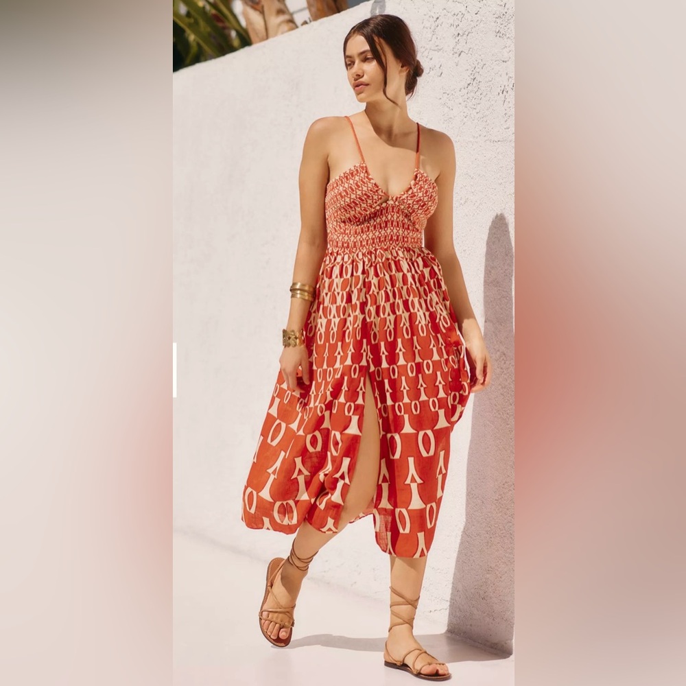 NWT Anthropologie-By Anthropologie Smocked Dress-Size 1X